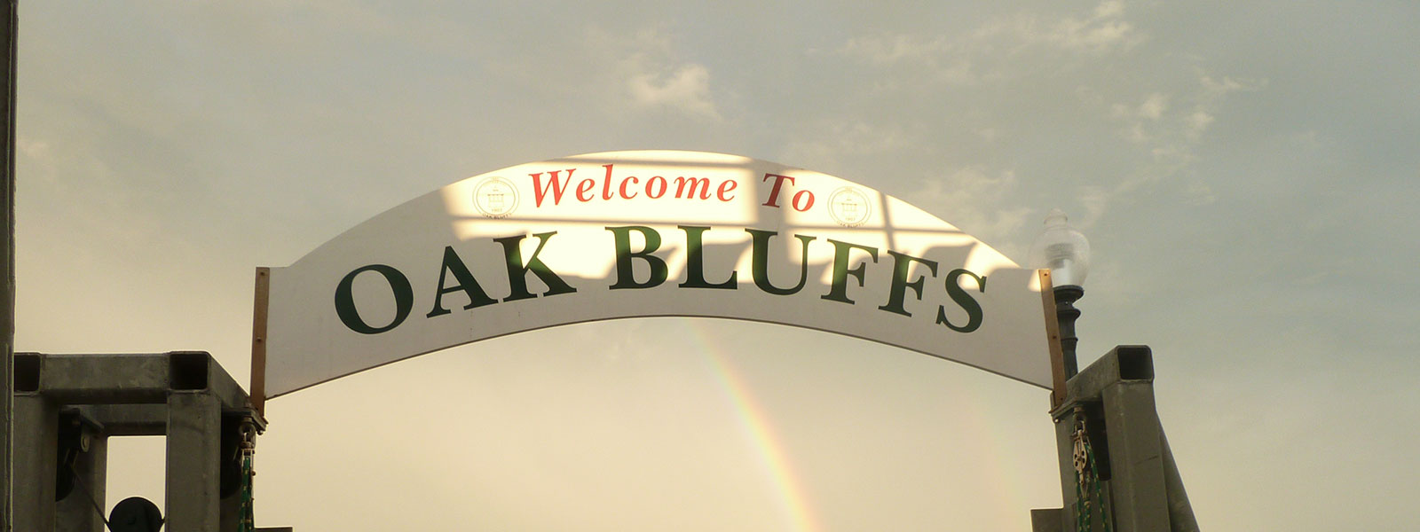 Welcome to Oak Bluffs sign
